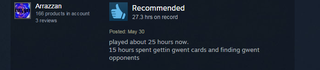 Illustration for article titled The Witcher 3, As Told By Steam Reviews